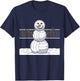 Funny Volleyball Snowman Balls Snow Winter Holiday T-Shirt - T-Shirt | Navy