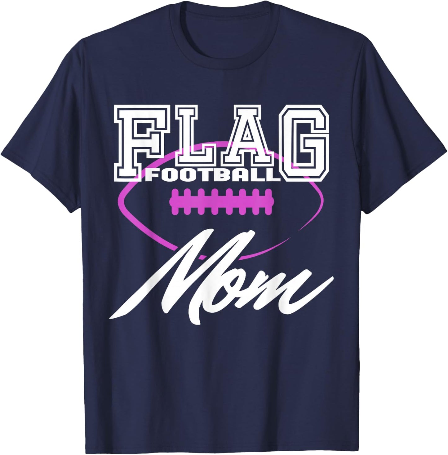 Mum Football Flag T-Shirt - T-Shirt | Navy