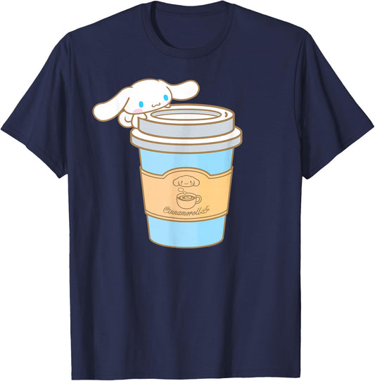 Cinnamoroll Cup of Coffee To Go T-Shirt - T-Shirt | Navy