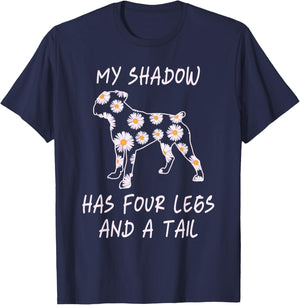 My Shadow Has Four Legs And A Tail Boxer Dog Mom Flowers Women T-Shirt - T-Shirt | Navy