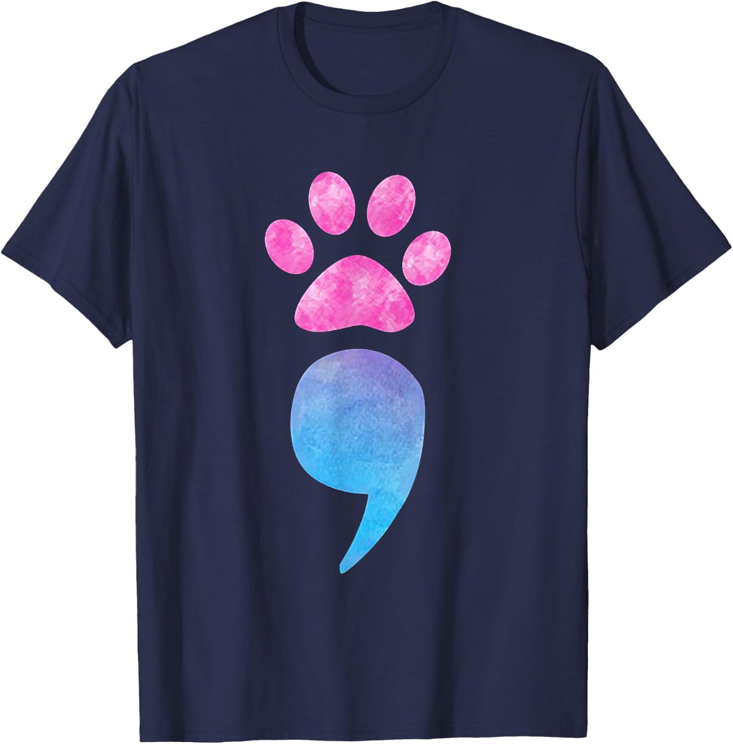 Suicide Prevention Awareness Dog Paw Dog Mom Dog Dad T-Shirt - T-Shirt | Navy