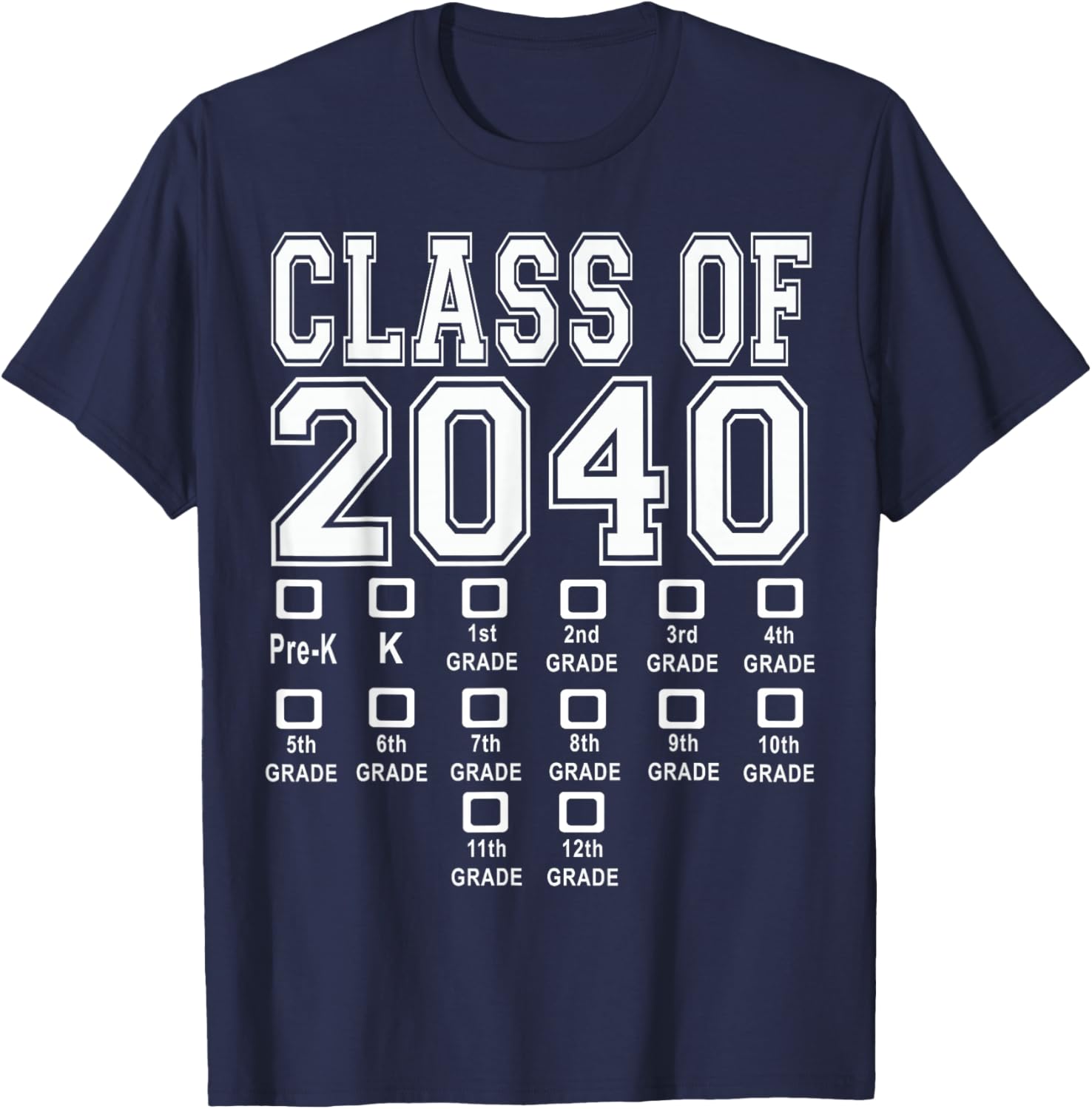 Class of 2040 T-Shirt - T-Shirt | Navy