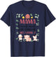 Mama Mom 2nd Birthday Oink Moo Cockadoodle Doo Second Bday T-Shirt - T-Shirt | Navy