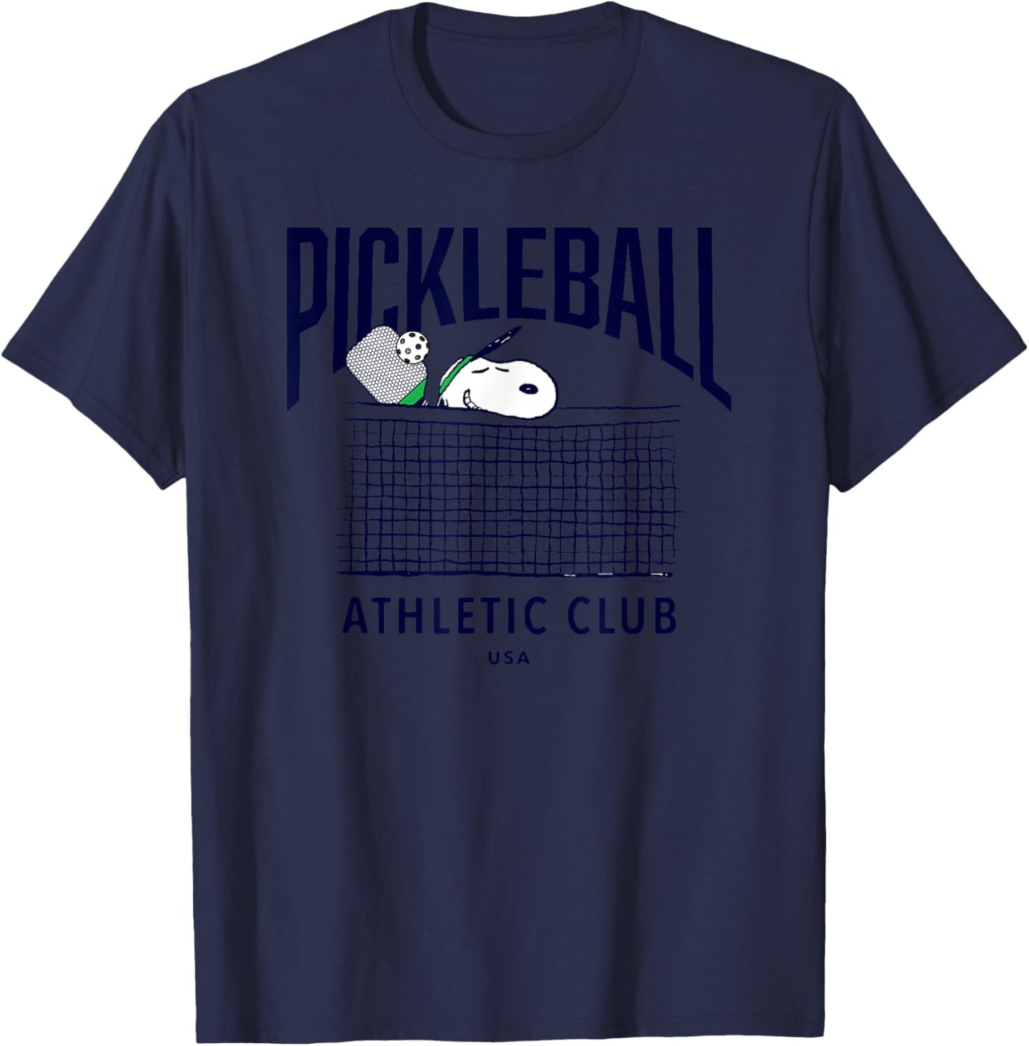 Peanuts - Snoopy Pickleball Athletic Club USA T-Shirt - T-Shirt | Navy
