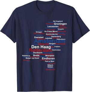 Holland Flag, Holland Travel, Dutch Pride, Netherlands Flag T-Shirt - T-Shirt | Navy