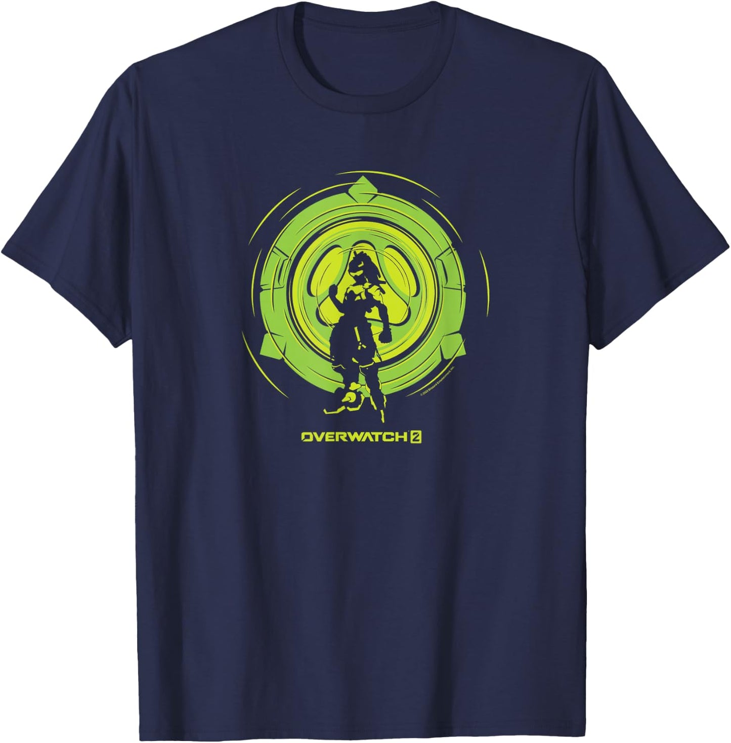 Overwatch 2 Lúcio Center Green Bullseye Logo T-Shirt - T-Shirt | Navy