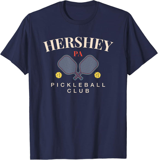 Hershey, PA Pickleball Club for Paddle Lovers T-Shirt - T-Shirt | Navy