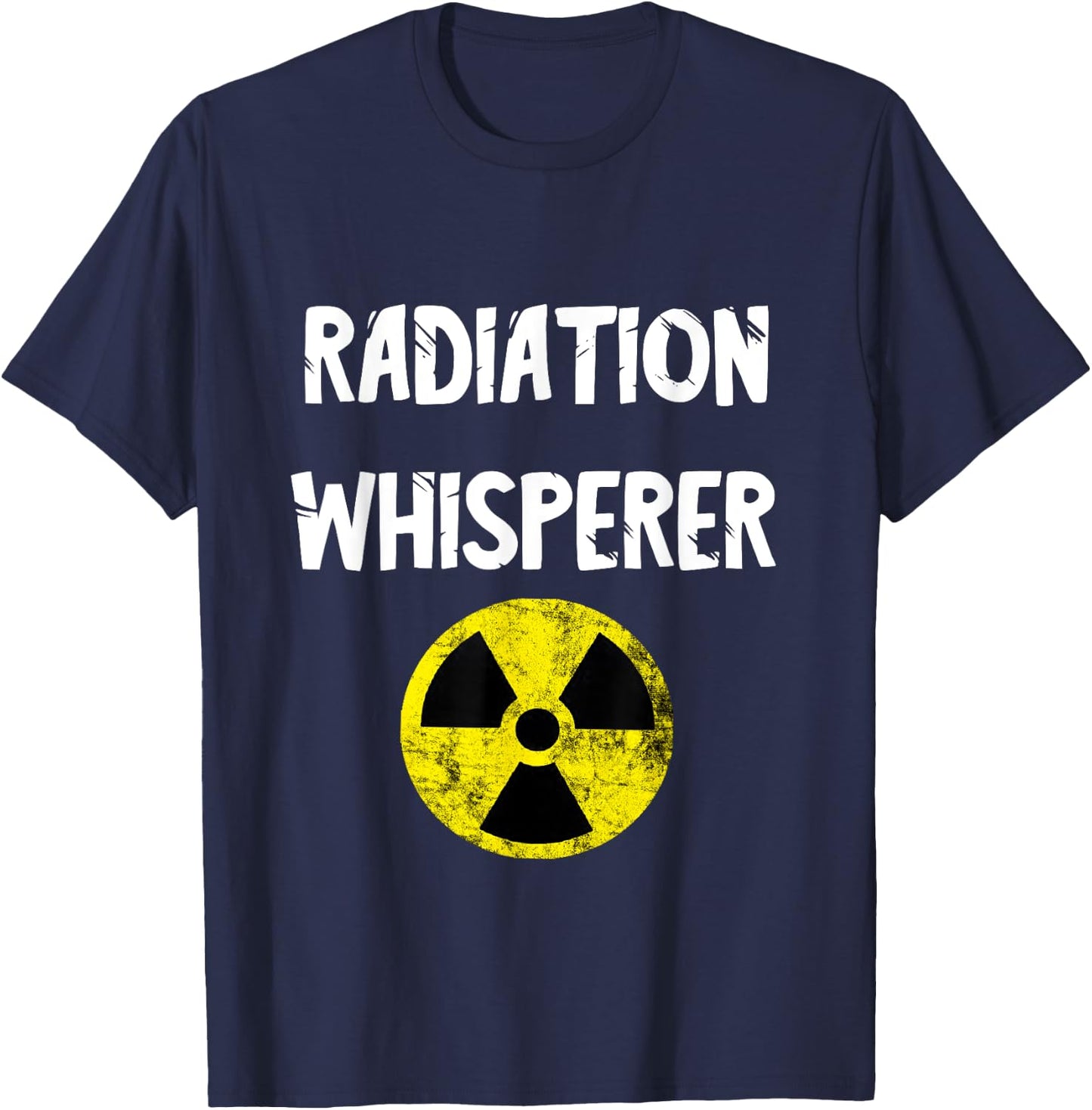 Radioactivity Whisper Nuclear Symbol Radiology Radiation T-Shirt - T-Shirt | Navy