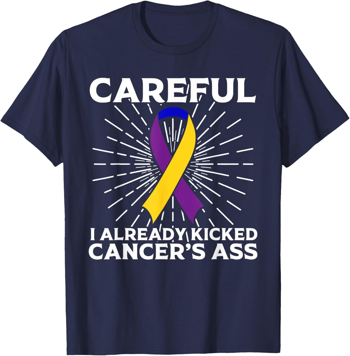 Funny Bladder Cancer Awareness Gift Women Survivors T-Shirt - T-Shirt | Navy