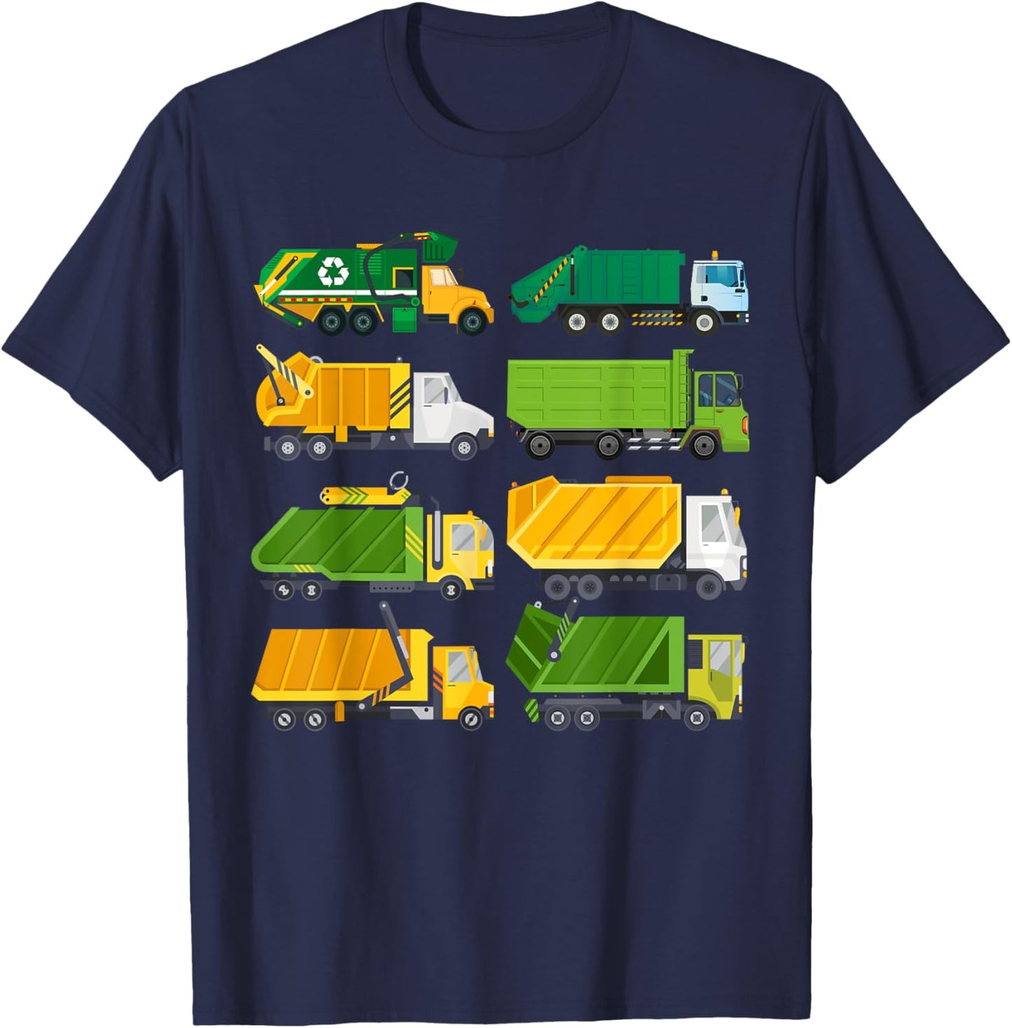 Funny Garbage Truck For Toddler Boys Kids Trash Recycling T-Shirt - T-Shirt | Navy