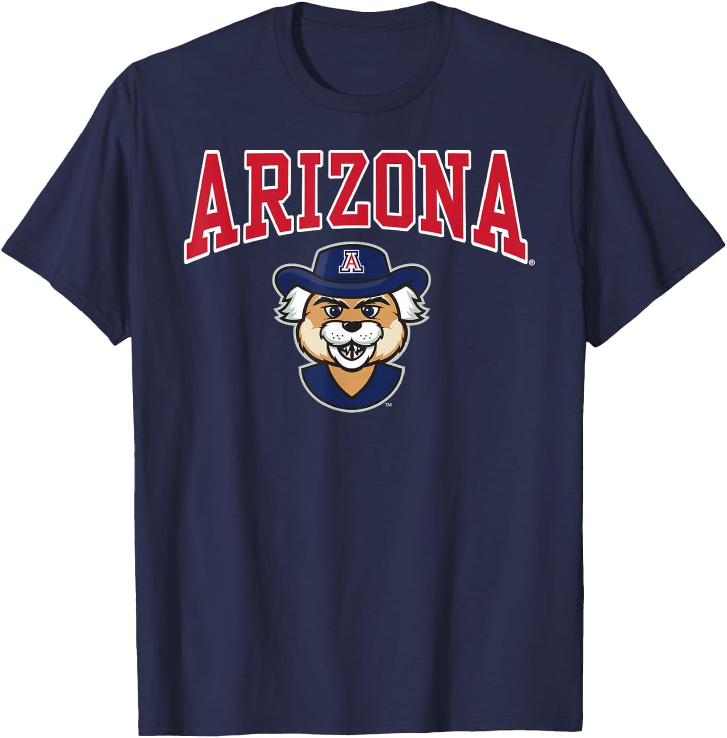 Arizona Wildcats Wilbur Mascot Officially Licensed T-Shirt - T-Shirt | Navy