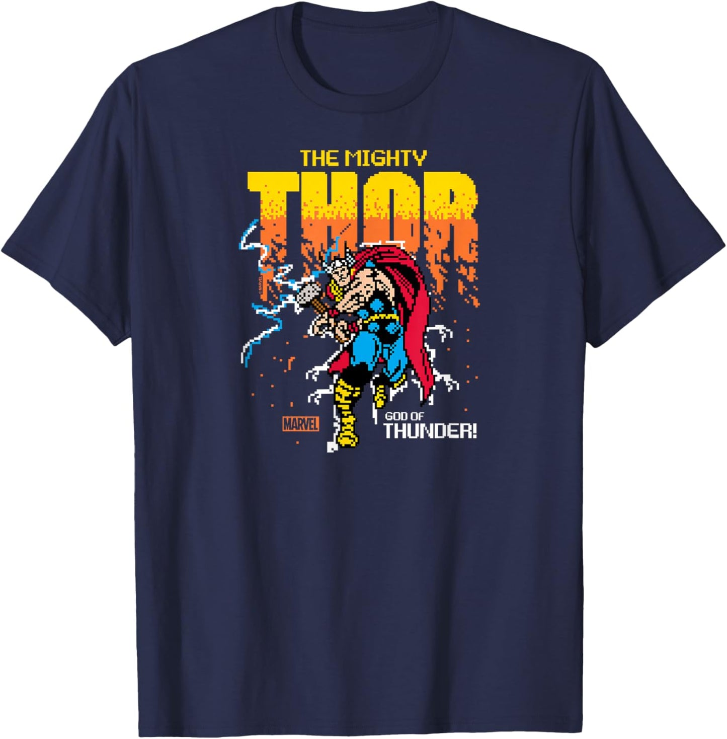 Thor - 8-Bit T-Shirt - T-Shirt | Navy