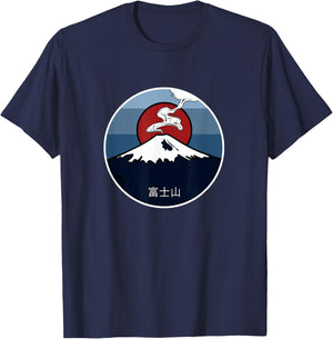 Mt Fuji T Shirt Perfect For Lovers Of Japan And Mountains T-Shirt - T-Shirt | Navy
