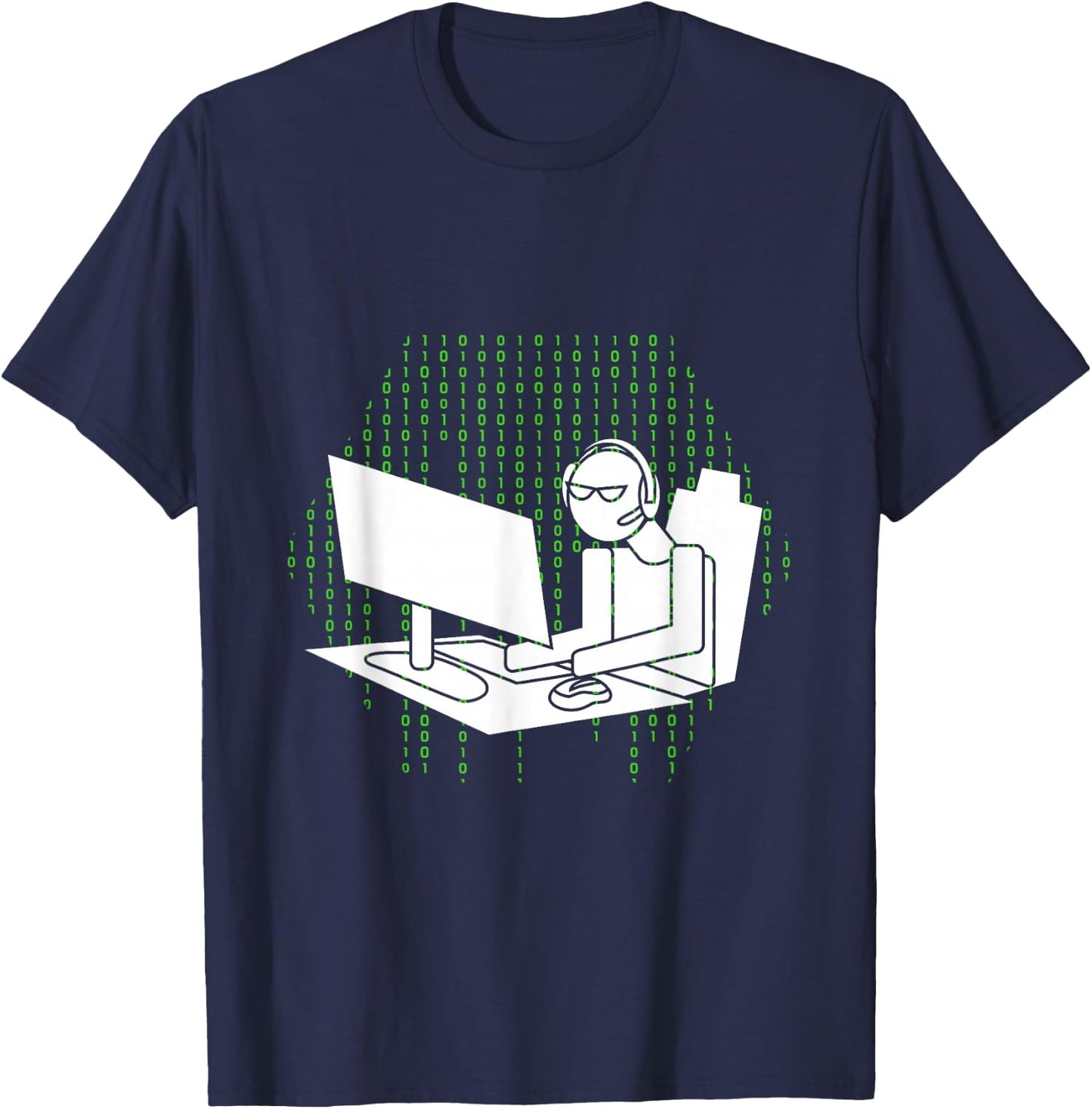 Computer Gamer Gift Men Women Kids WASD Keyboard PC Gaming T-Shirt - T-Shirt | Navy