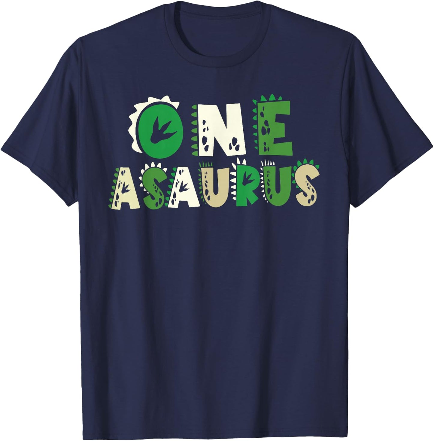 1st Birthday Dinosaur Oneasaurus Cute First Birthday Kids T-Shirt - T-Shirt | Navy
