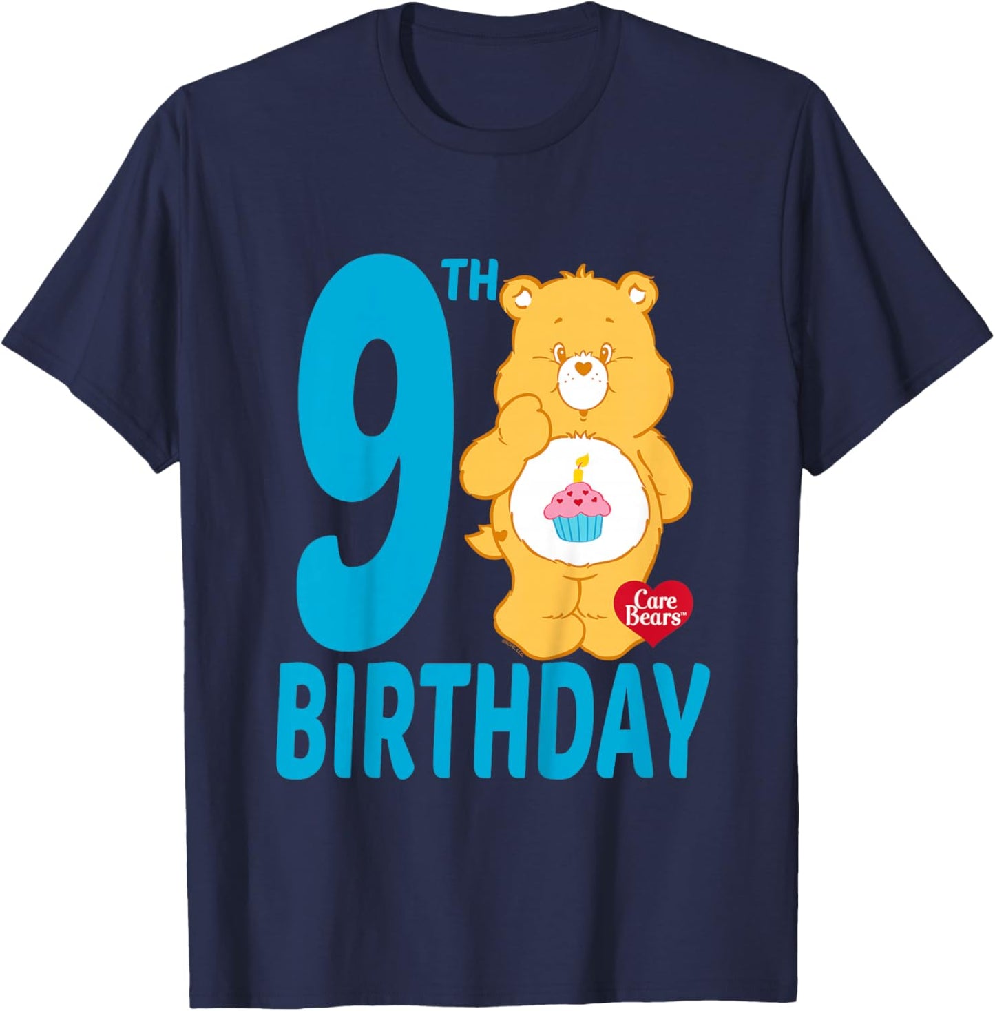 Care Bears Birthday Bear Celebrates A 9th Birthday T-Shirt - T-Shirt | Navy