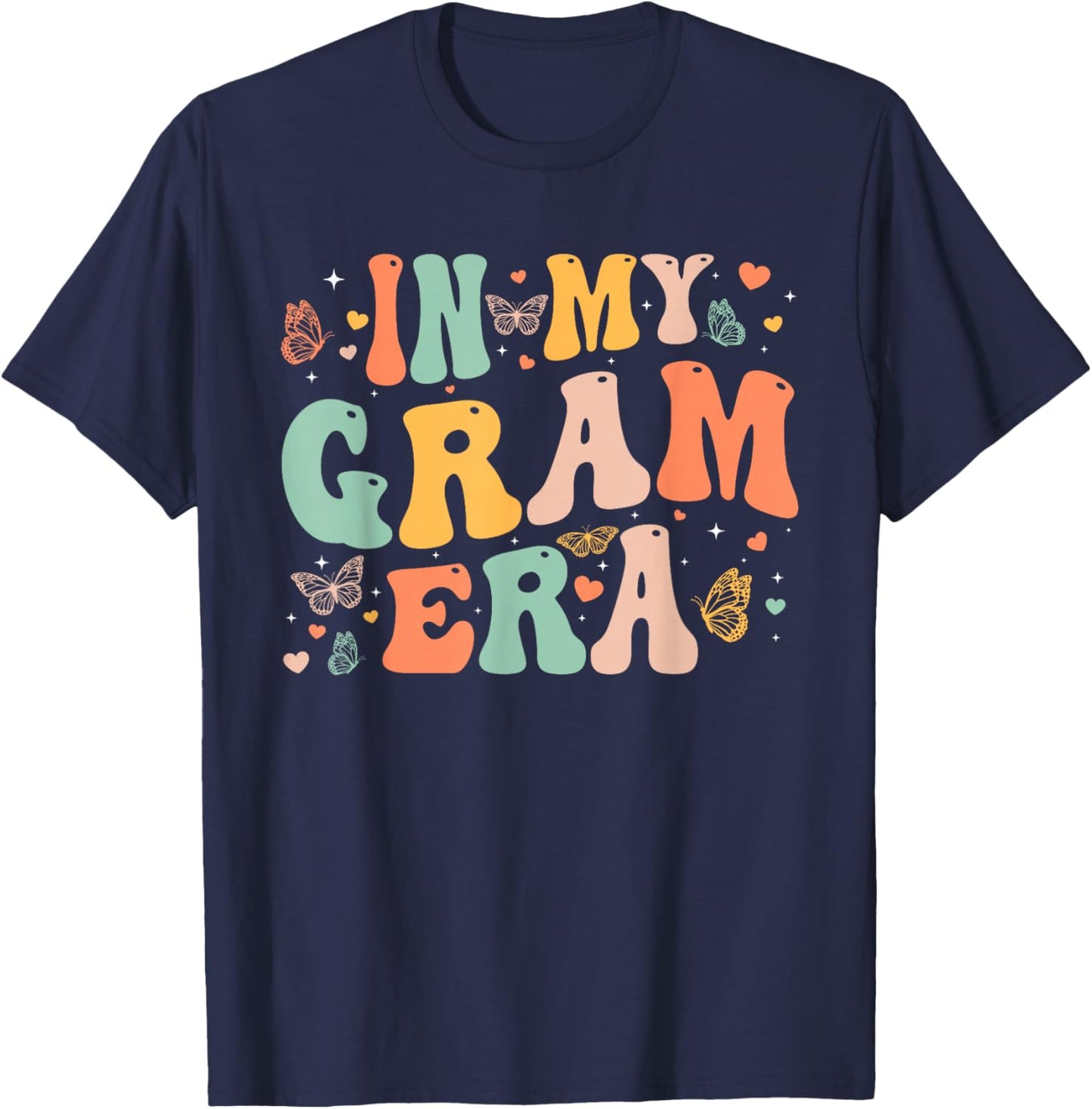 Retro Groovy In My Gram Era Mother's Day Gifts Women T-Shirt - T-Shirt | Navy