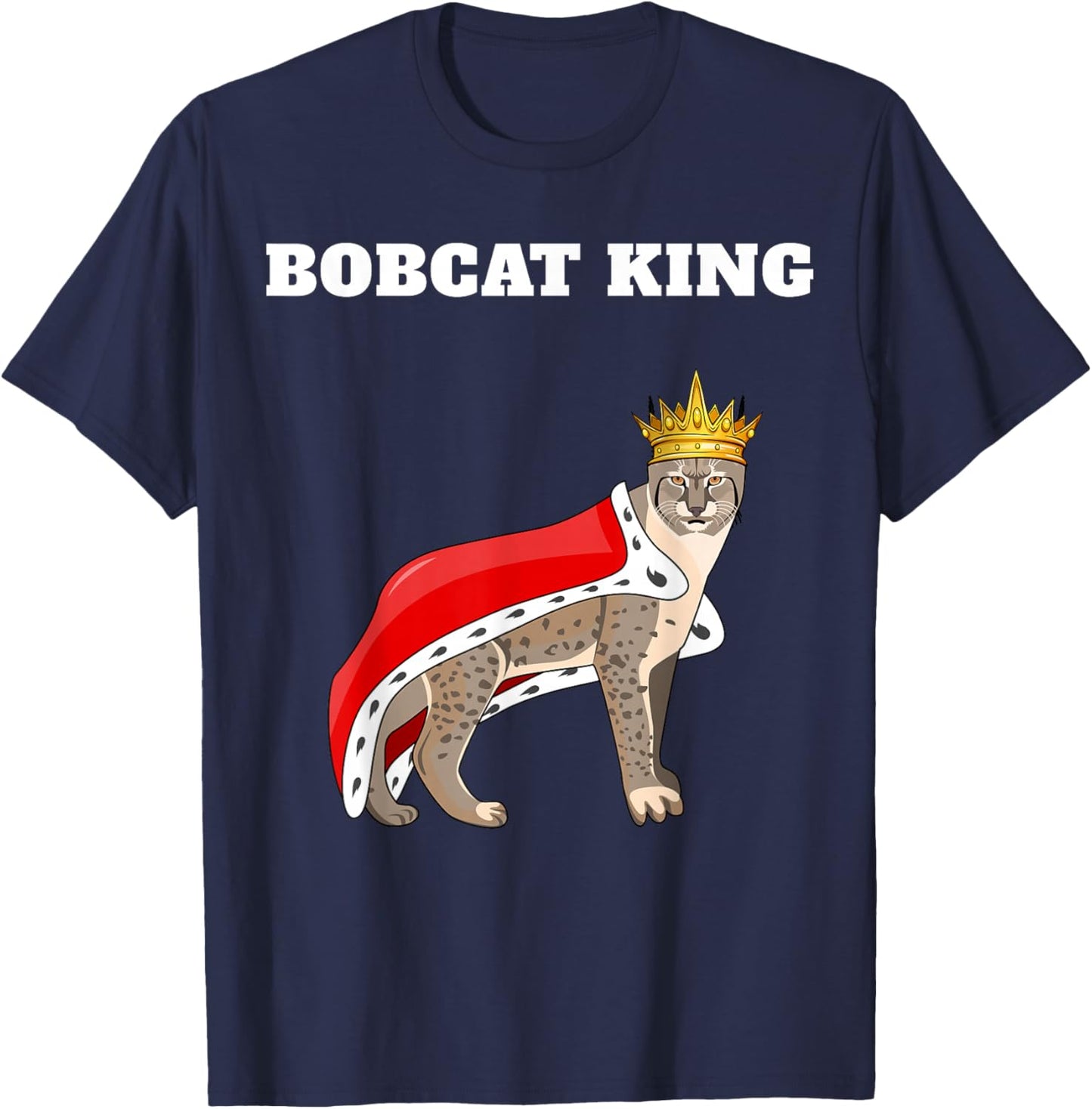 Bobcat King | Bobcat Design | Boys Bobcat T-Shirt - T-Shirt | Navy