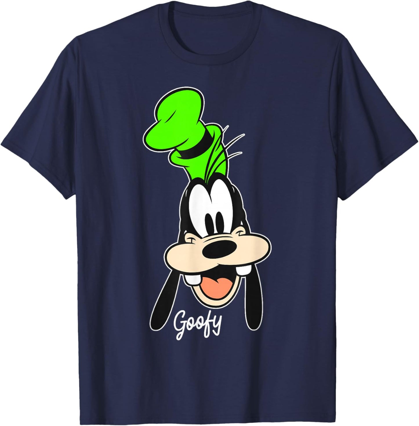 Disney Mickey and Friends Goofy Big Face Portrait T-Shirt - T-Shirt | Navy