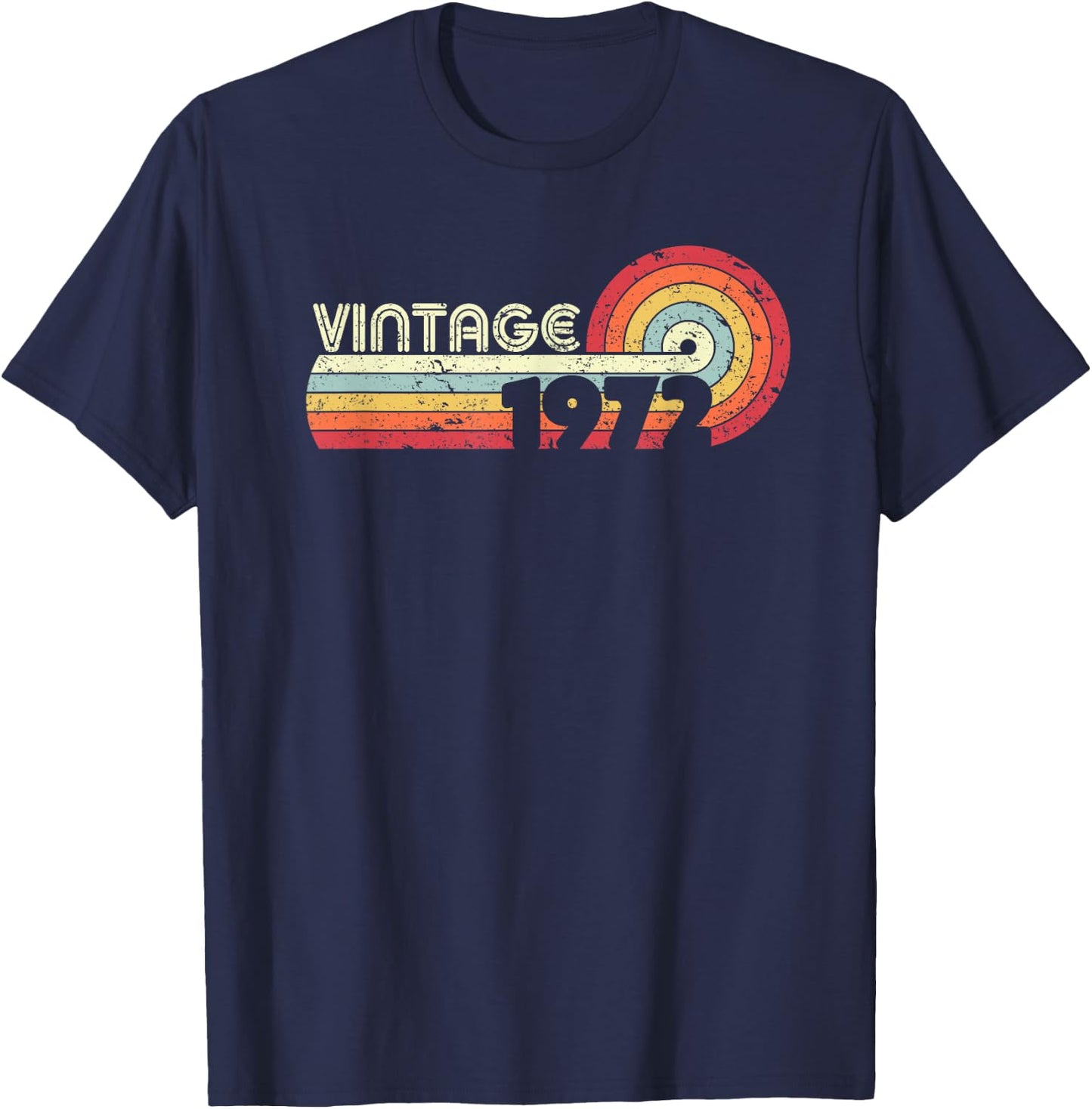 1972 Vintage Shirt, Birthday Gift . Retro Style T-Shirt - T-Shirt | Navy