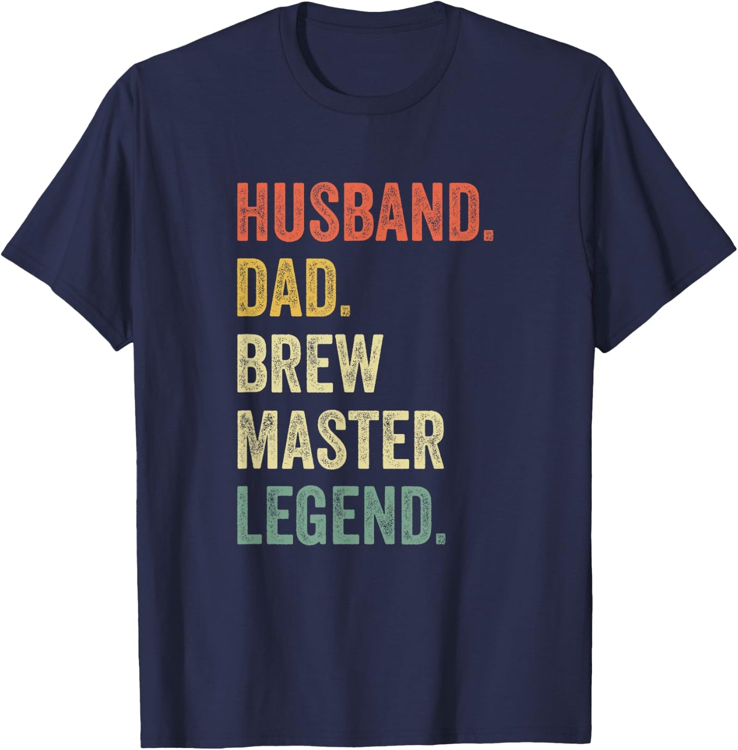 Funny Brew T Shirt Vintage Beer Gifts Dad Retro Brew Master T-Shirt - T-Shirt | Navy