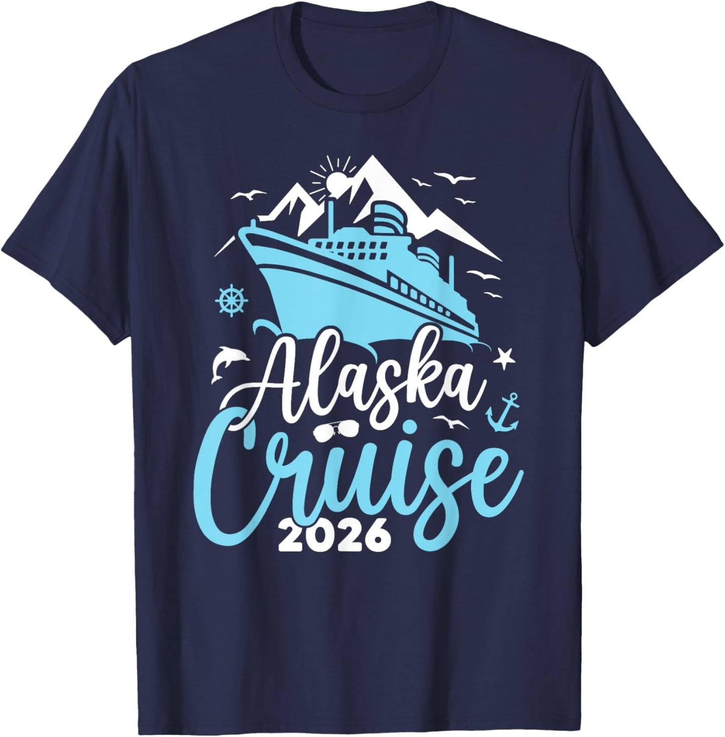 Alaska Cruise 2026 Family Summer Vacation Travel Matching T-Shirt - T-Shirt | Navy