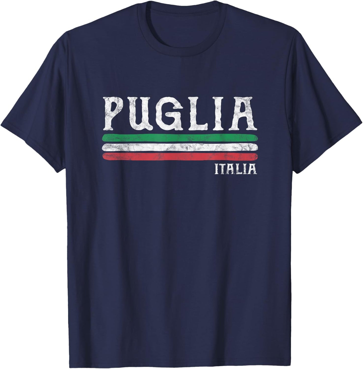 Puglia Italy Italian Flag Souvenirs Gift T-Shirt - T-Shirt | Navy
