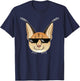 Floppa Cat Meme Floppa Cat Meme Cat Funny Caracal T-Shirt - T-Shirt | Navy