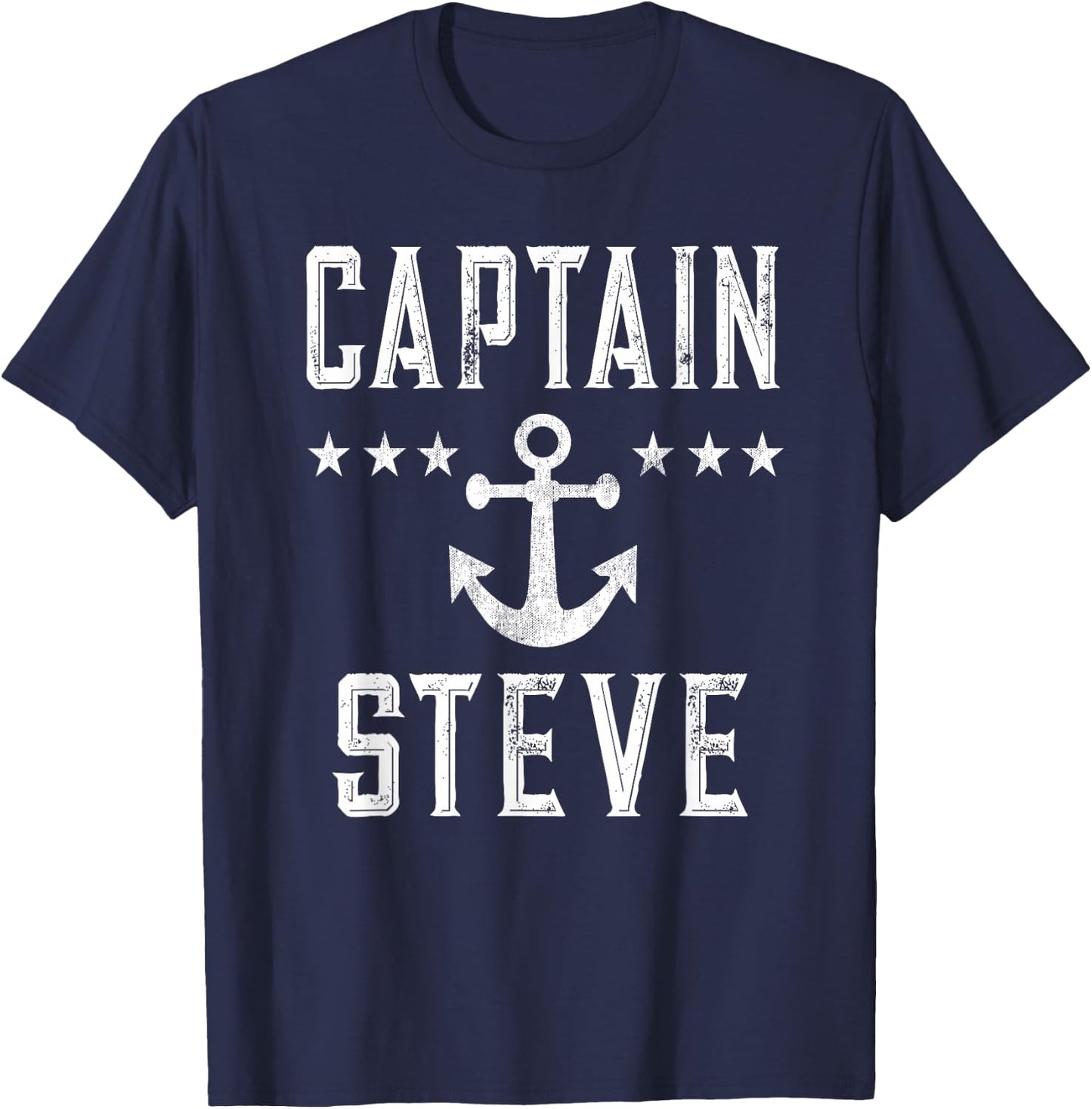 Captain Steve - Personalized Name Boating T-Shirt - T-Shirt | Navy