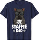 Staffordshire Bullterrier Staffie Dad Hunde T-Shirt - T-Shirt | Navy
