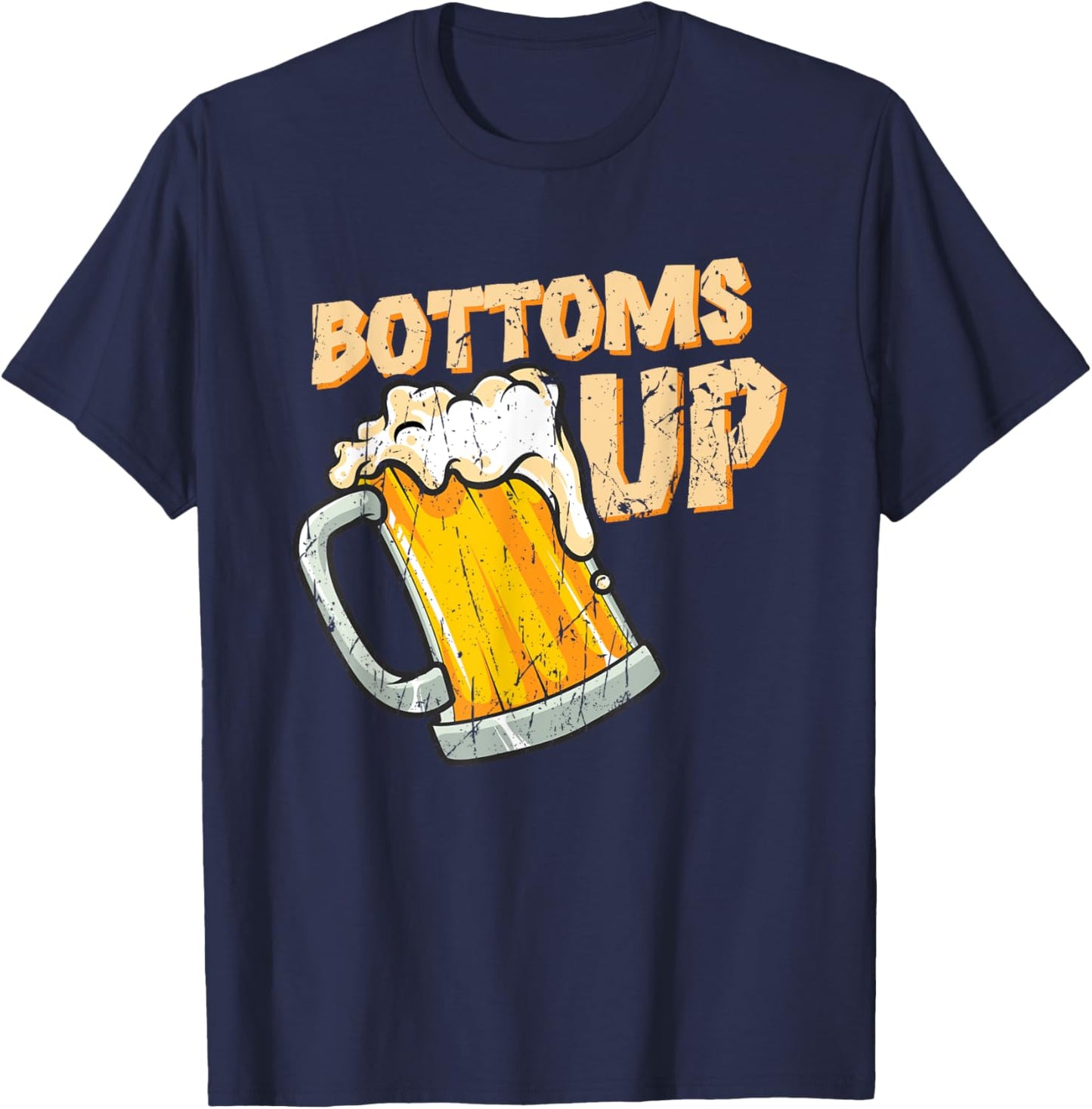 Bottoms up - Drinking T-Shirt - T-Shirt | Navy