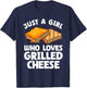 Grilled Cheese Art For Girls Women Grilled Cheese Sandwich T-Shirt - T-Shirt | Navy