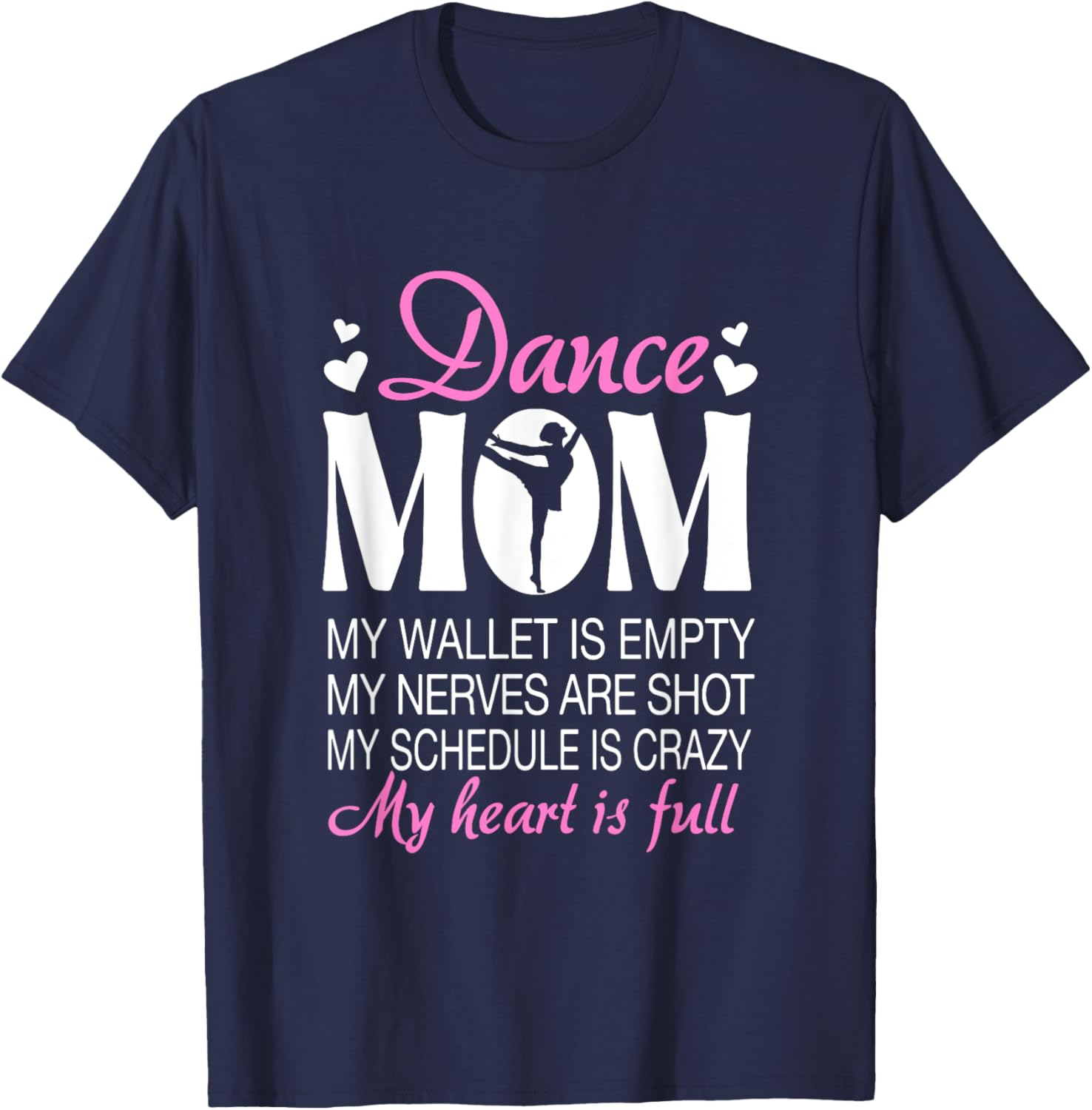 Retro Dance Mom Funny Dancing Mom Of A Dancer Mother's Day T-Shirt - T-Shirt | Navy