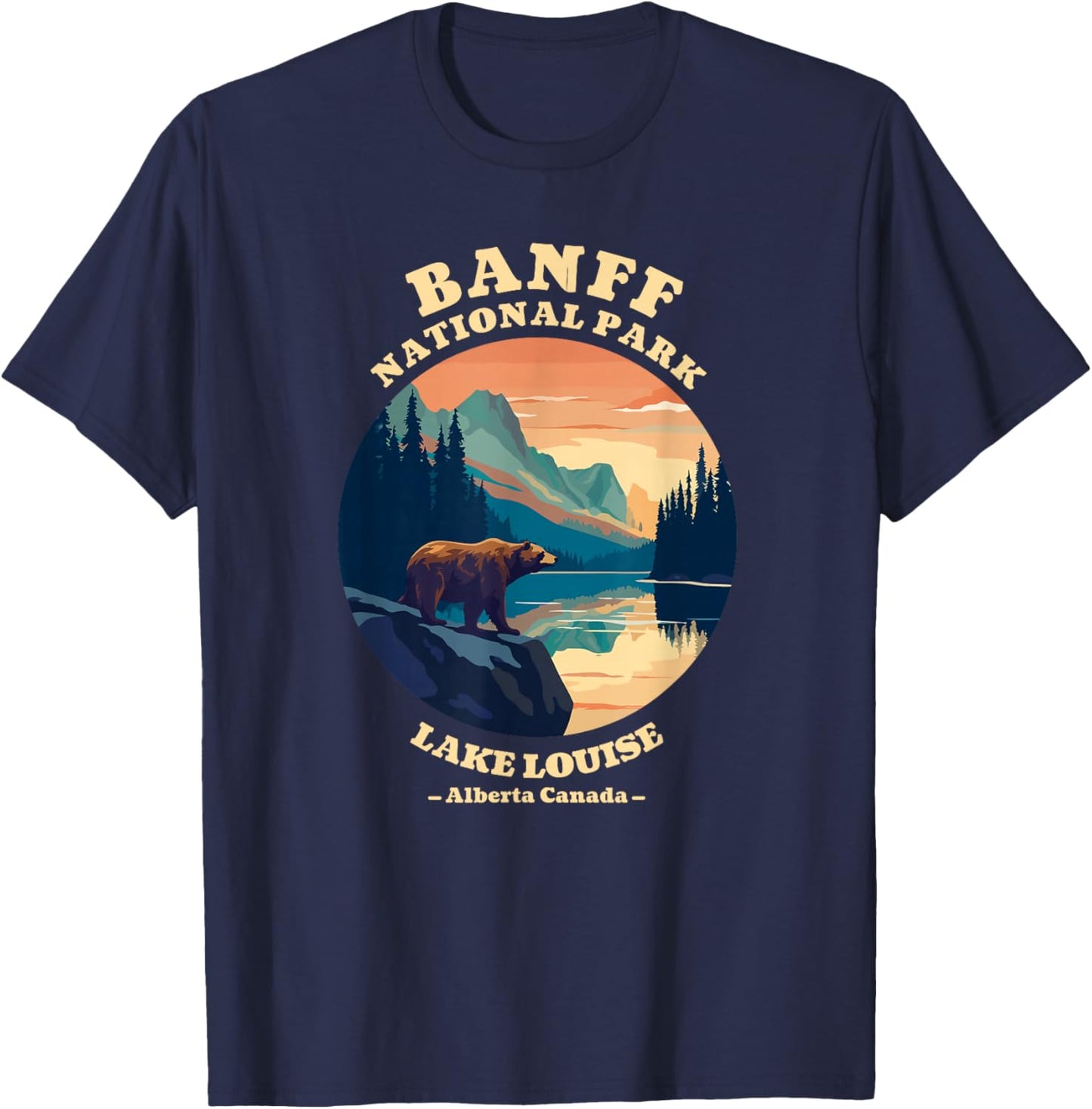 Canadian Banff National Park Souvenirs T-Shirt - T-Shirt | Navy
