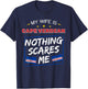 My Wife Is Cape Verdean Republic of Cabo Verde Roots Flag T-Shirt - T-Shirt | Navy
