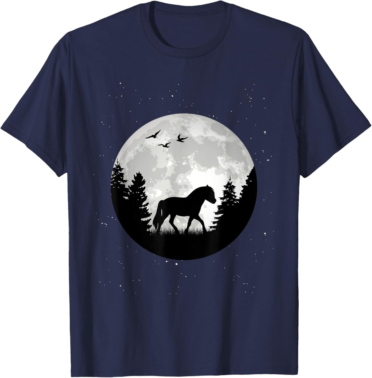 Fjord Horse Moon Fjordi T-Shirt - T-Shirt | Navy