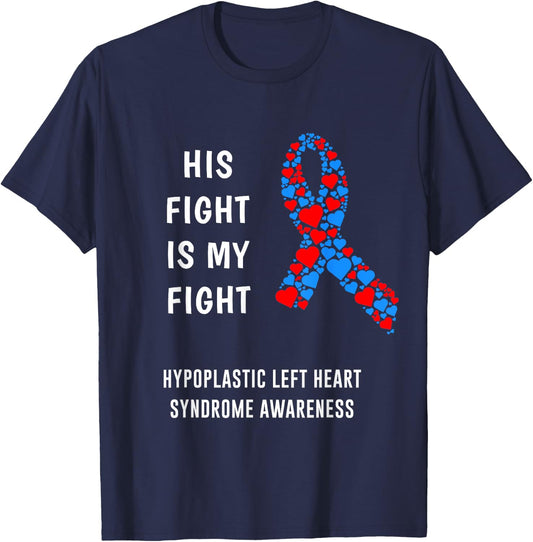 Hypoplastic Left Heart Syndrome T-Shirt - T-Shirt | Navy