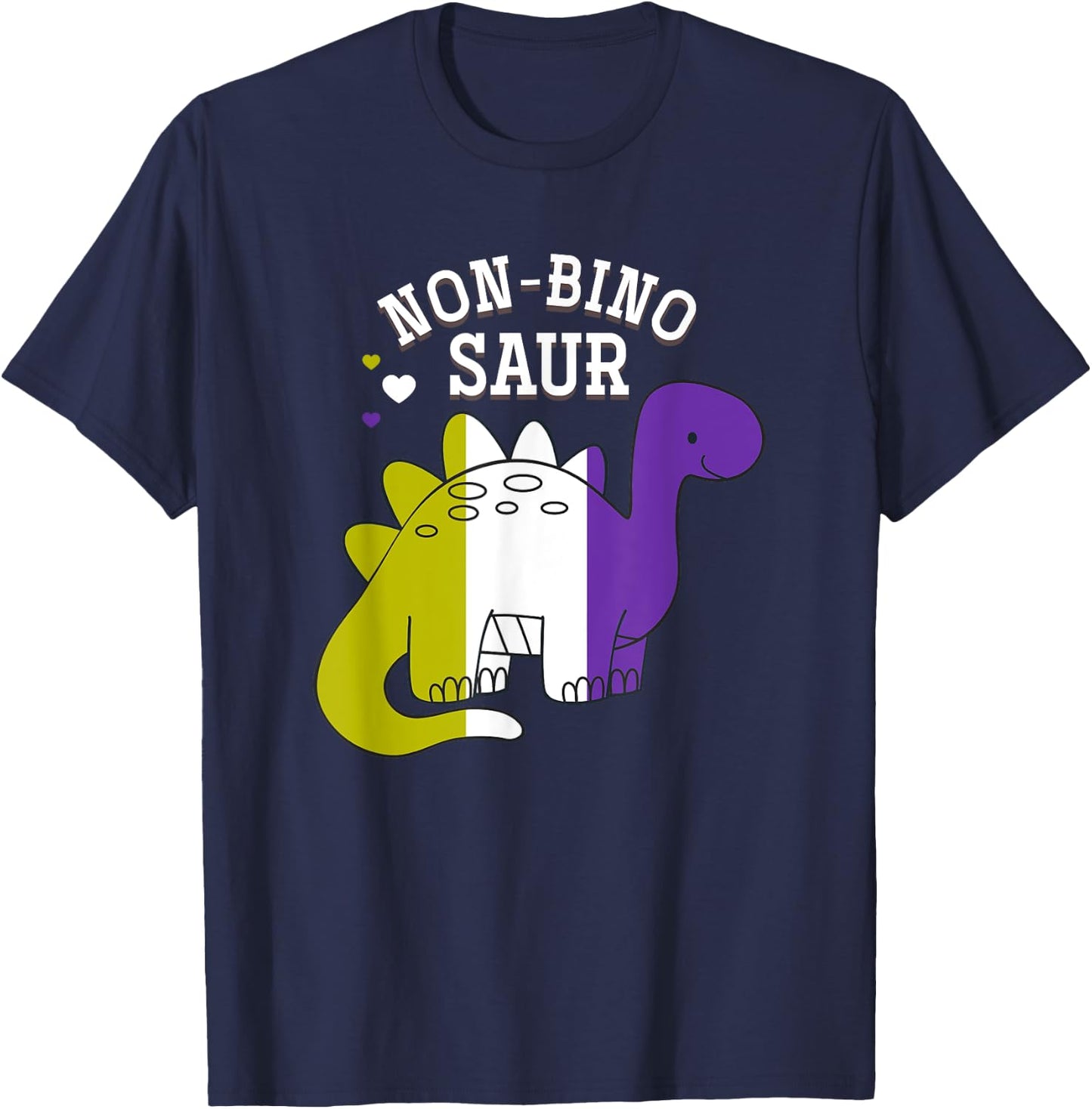 Non Binosaur Non Binary T-Shirt - T-Shirt | Navy