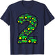 Kids Farm Tractor Boy 2nd Birthday 2 Year Old Toddler Birthday T-Shirt - T-Shirt | Navy