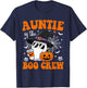 Auntie Boo Crew Groovy Ghost Matching Family Halloween T-Shirt - T-Shirt | Navy