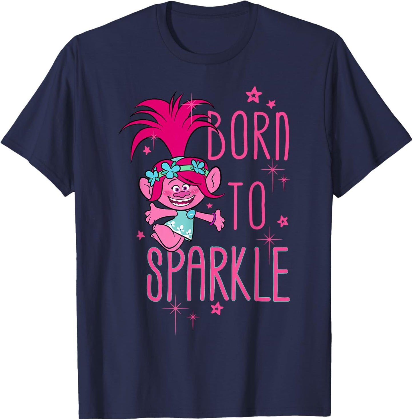 DreamWorks Trolls Born to Sparkle T-Shirt - T-Shirt | Navy