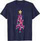 Christmas Tree Wine Glass Drinking Funny Christmas Gifts T-Shirt - T-Shirt | Navy