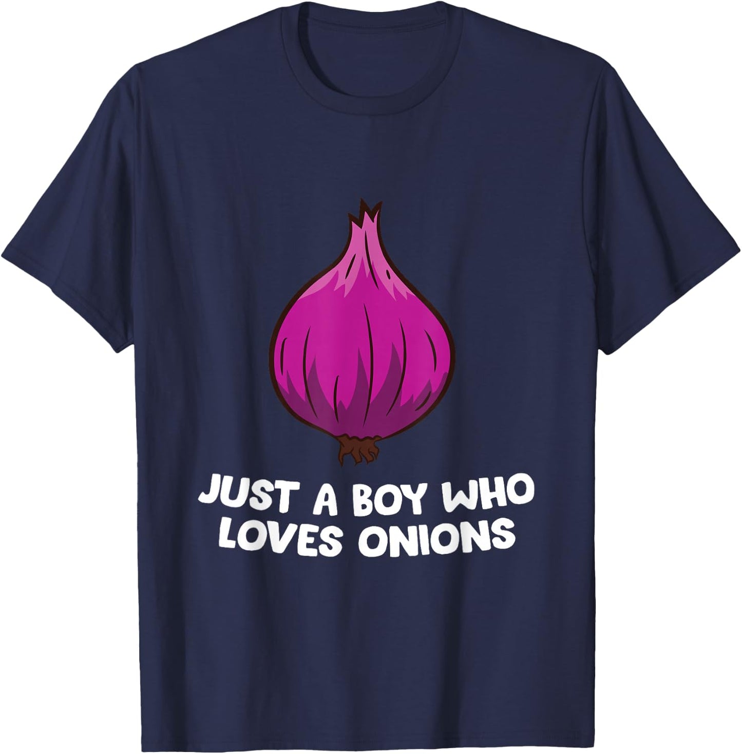 Just a Boy Who Loves Onions T-Shirt - T-Shirt | Navy