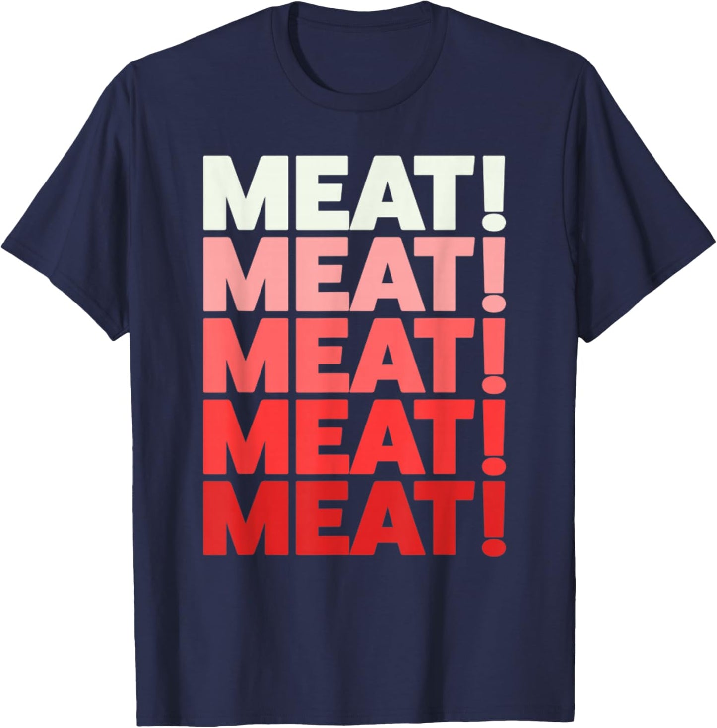 Funny Meat Raffle Shirt - Black Adults - Small - Short Sleeve - - Cotton Blend - Modern Retro Animal Print - Spring - 1 Count - No Pockets - Lace Embellishment T-Shirt - T-Shirt | Navy