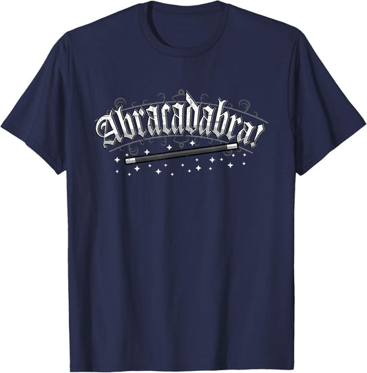 Abracadabra! Magician Magic Wand Distressed T-Shirt - T-Shirt | Navy