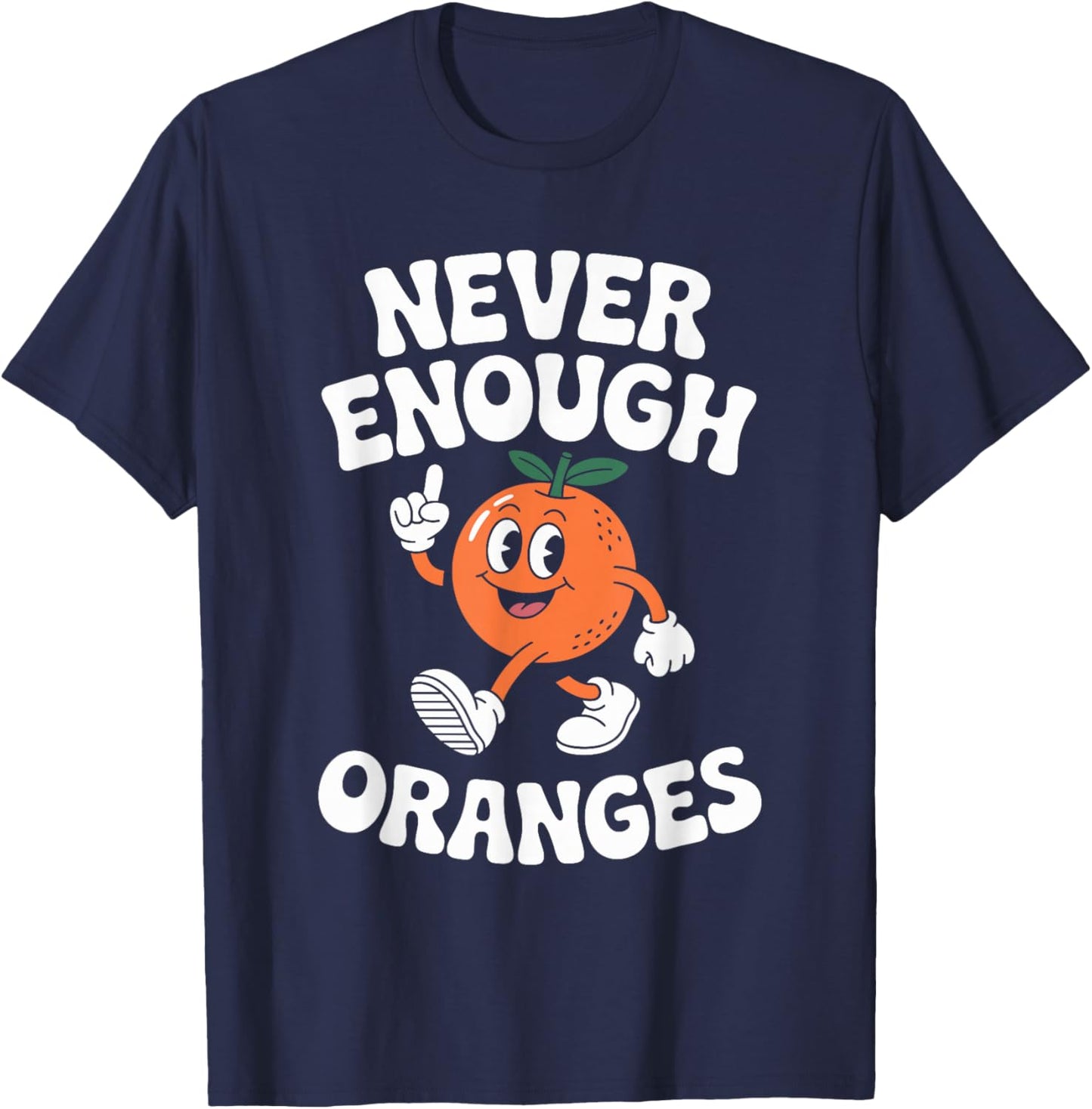Funny Orange or Oranges Retro T-Shirt - T-Shirt | Navy