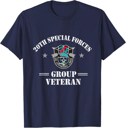 20th Special Forces Group Veteran 20th SFG 4th of July T-Shirt - T-Shirt | Navy