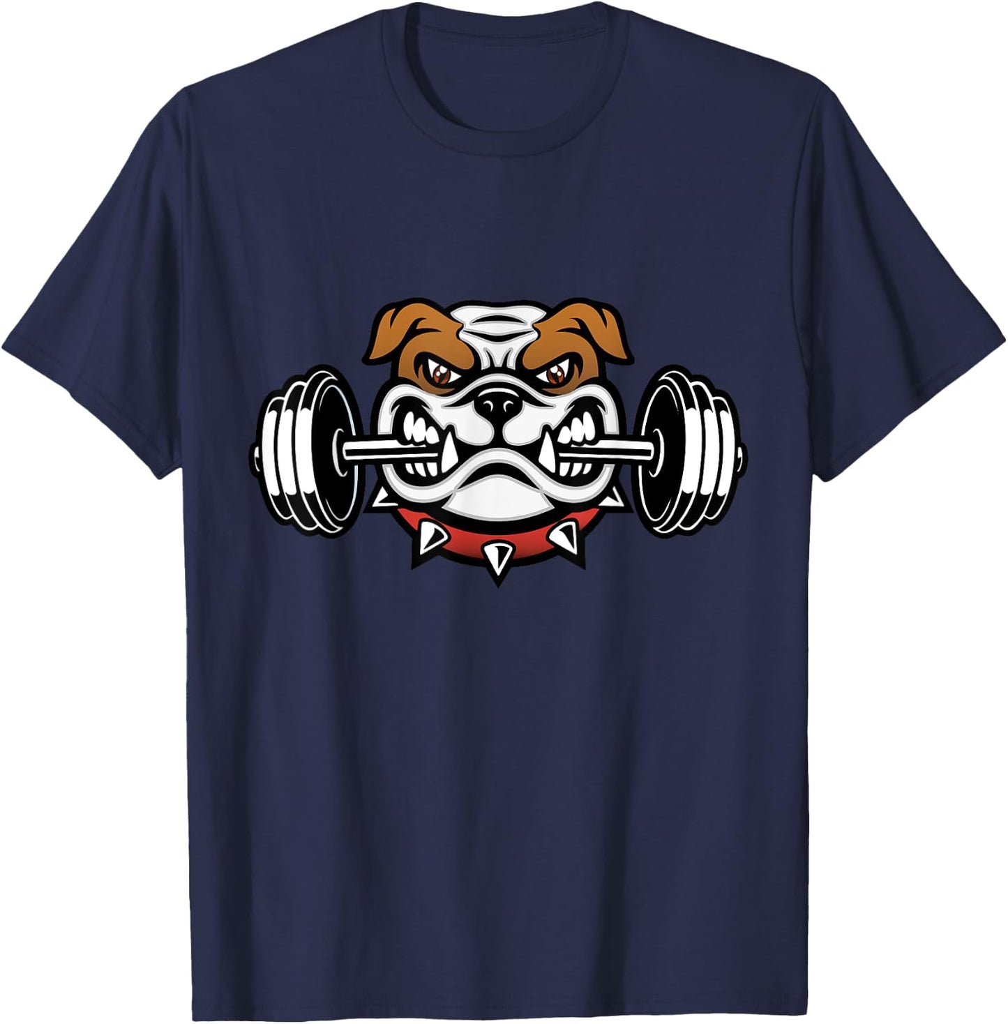 Funny Bulldog Weightlifting Fitness Gym Women Kids T-Shirt - T-Shirt | Navy