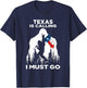 Texas Is Calling I Must Go Bigfoot Flag T-Shirt - T-Shirt | Navy