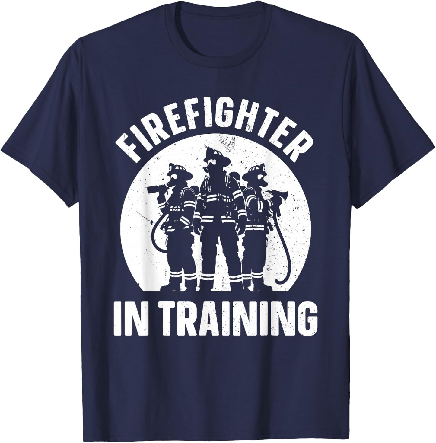 Unique Future Firefighter Art For Boys Men Kids Fire Fighter T-Shirt - T-Shirt | Navy